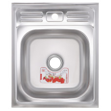 Кухонна мийка накладна ZERIXZ5060-04-160E (satin) (ZX1610)