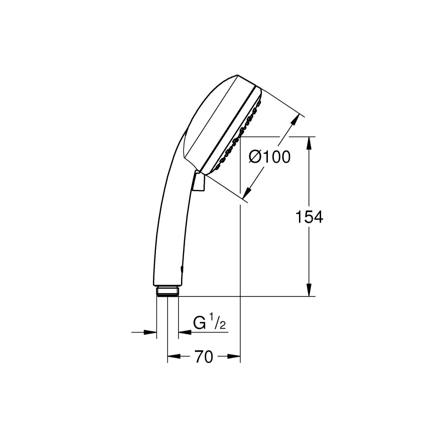 Ручной душ, 2 режима струи Grohe New Tempesta Cosmopolitan (27571002)