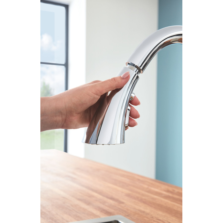 Смеситель для кухни с выдвижным изливом Grohe Zedra (32294002)