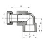 Кут з накидною гайкою 20x1 / 2F PPR KOER K0144.PRO (KP0182)