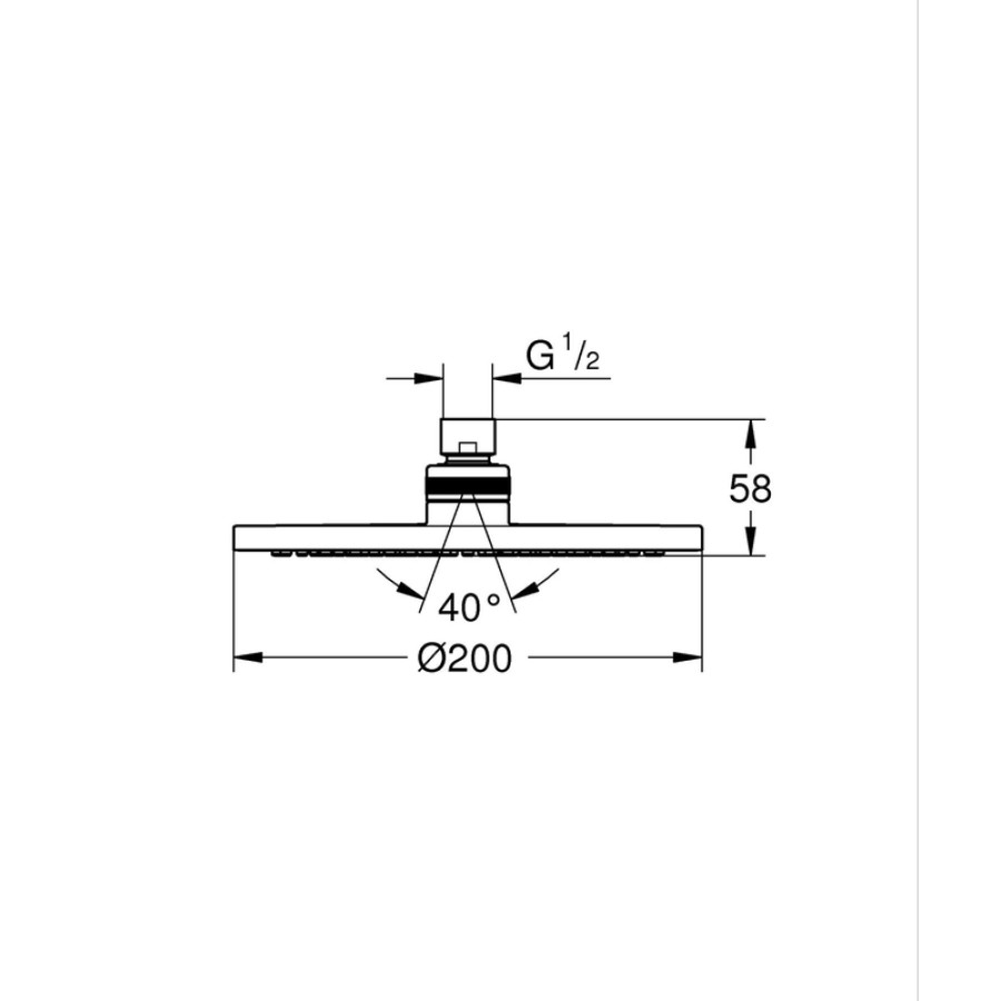 Скрытая душевая система Grohe Eurosmart New Tempesta 200 (UA25183003)