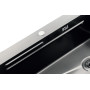 Мойка Zerix ZH7545-SET-05 DECOR NANO-BLACK (3.0/0.8) с нерж. стали, комплект (графит) (ZM5582)