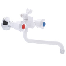Змішувач для ванни PLAMIX AMA-142 Білий (без шланга і лійки) (PM0584)
