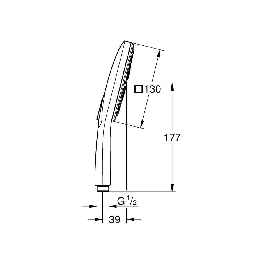 Ручной душ, 3 режима струи Grohe Rainshower SmartActive (26550000)