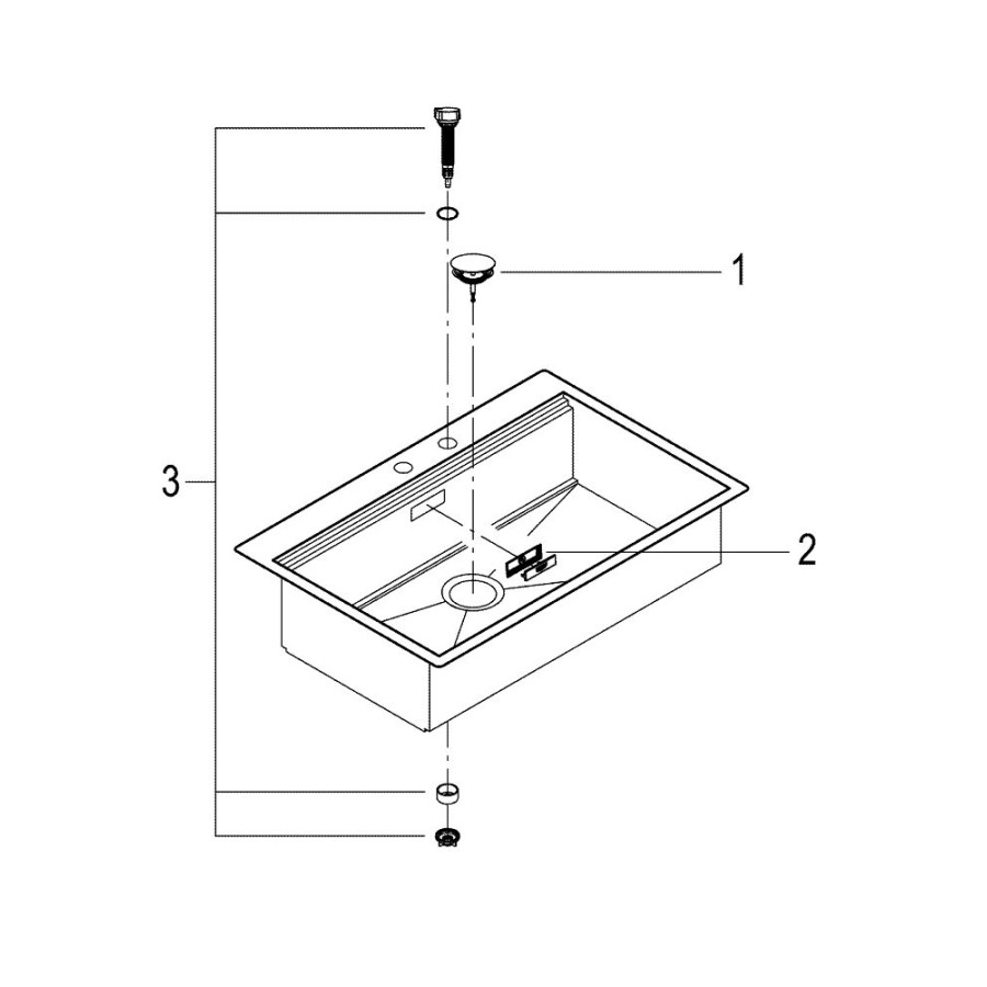 Мойка кухонная Grohe EX Sink K800 двойная (90 cm) (31584SD0)