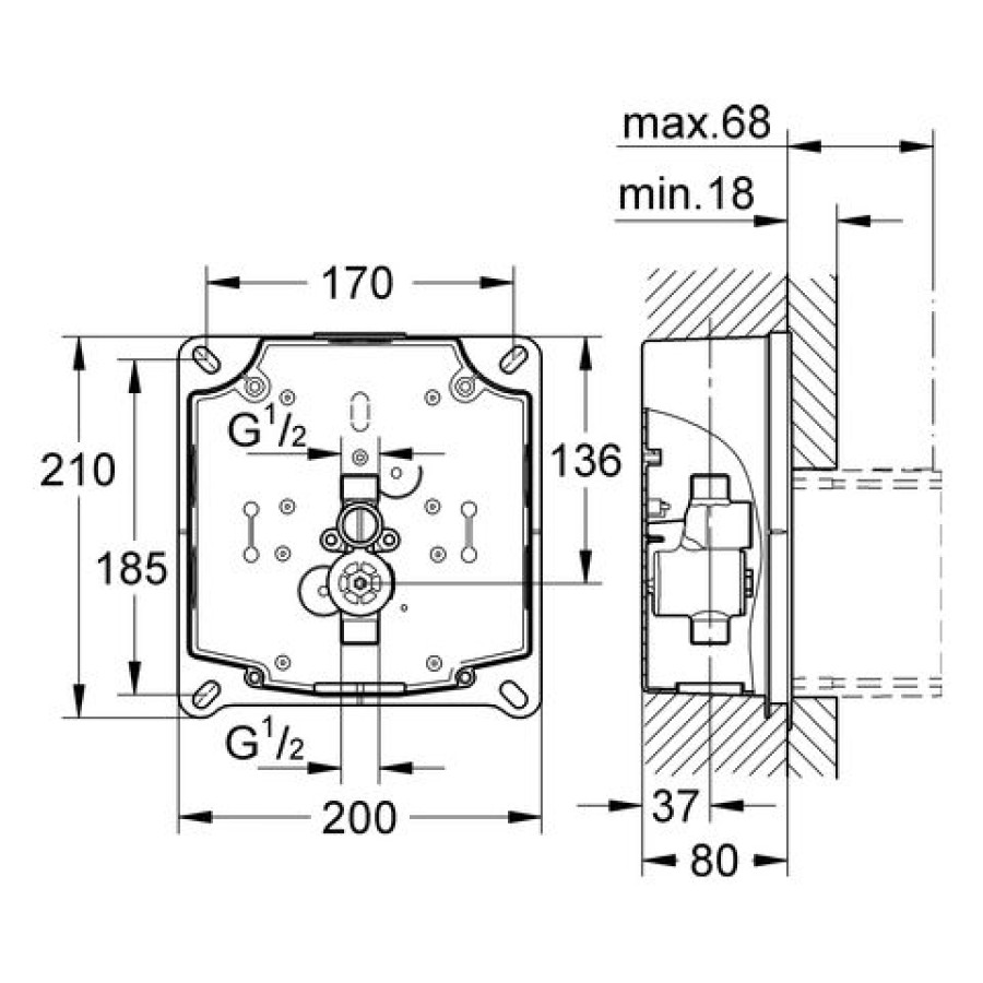 Cмывное устройство для пиcсуара Grohe Rapido UMB (38787000)