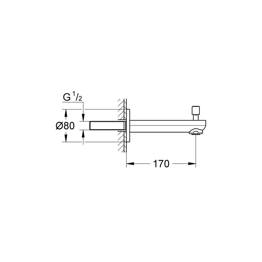 Излив для ванны Grohe Eurosmart Cosmopolitan (13262000)