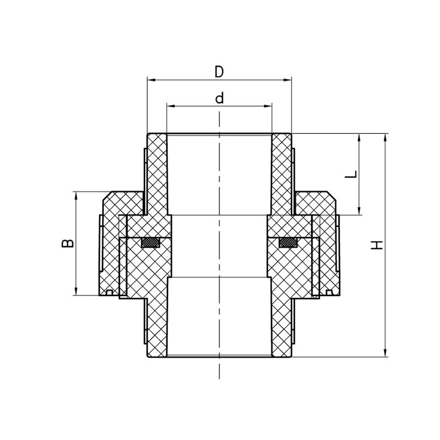 Муфта разъёмная универсальная KOER K0273.PRO 63 PPR (KP2917)