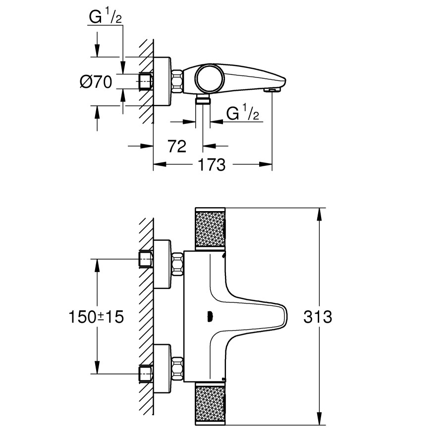 Термостат для ванны Grohe Grohtherm 1000 Performance (34779000)