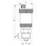 Воздухоотводчик автоматический прямой с обратным клапаном 1/2” KOER KR.1254 (KR2667)