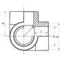 Кут з трьома виходами 25 PPR KOER K0030.PRO (KP0037)