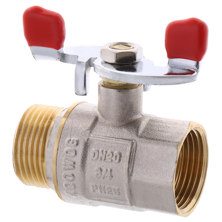 Кран кульовий WATERPRO 3/4 "ГШБ (сталева метелик) (WP2908)