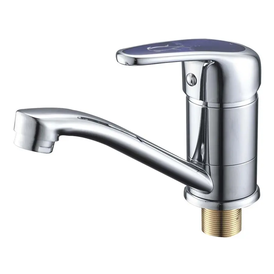 Кухонний змішувач CRON MAGIC 555-15 CM (синя ручка) (CR0111)