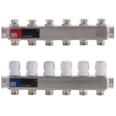 Колекторний блок з термостат. клапанами EUROPRODUCT EP.S1100-06 1 "x6 (EP4993)