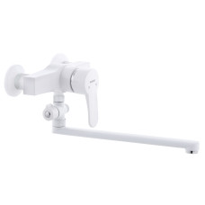 Змішувач для ванни PLAMIX Mario-006 White (без шланга і лійки) (PM0560)