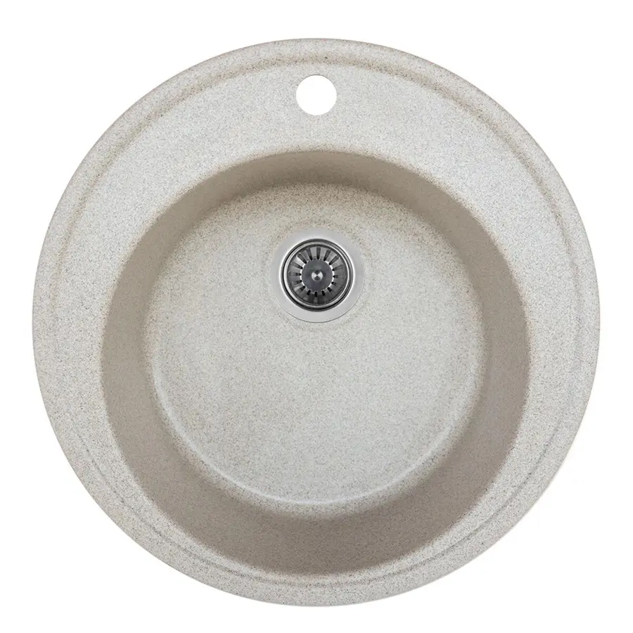 Гранитная мойка для кухни Platinum 510 мм х 180 мм х 510 мм YARA глянец серая