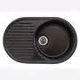 Гранітна мийка для кухні Platinum 7346 ASTORIA глянець Чорний металік