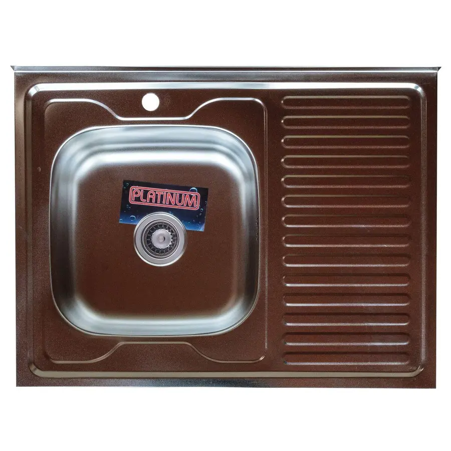 Кухонна мийка з нержавіючої сталі Platinum 8060 R САТІН 0,5 / 160