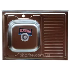 Кухонна мийка з нержавіючої сталі Platinum 8060 R САТІН 0,7 / 160