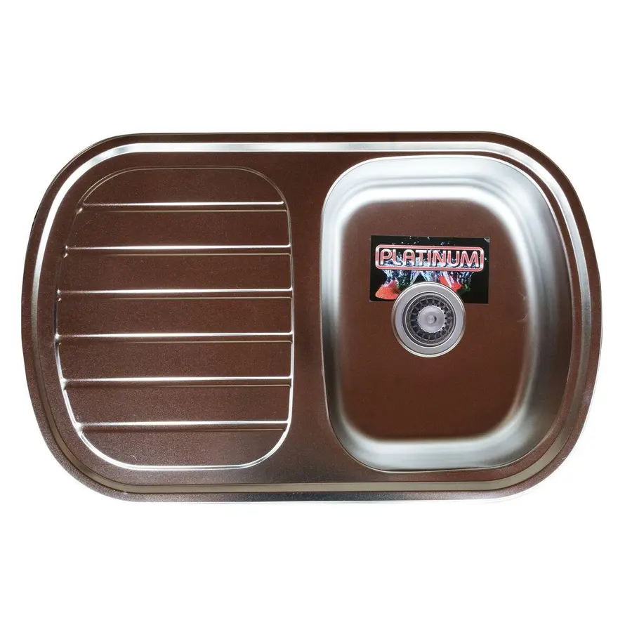 Кухонна мийка з нержавіючої сталі Platinum 7749 САТІН 0,8 / 180