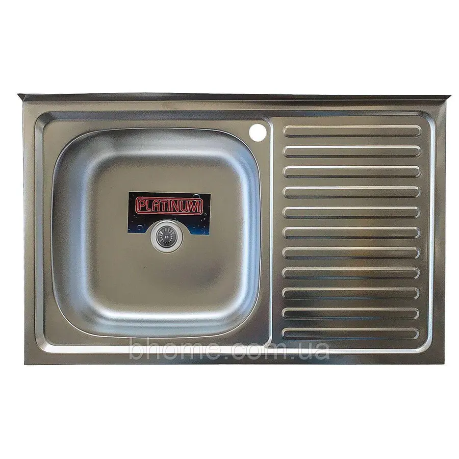 Кухонна мийка з нержавіючої сталі Platinum 8050 L САТІН 0,5 / 160
