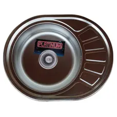 Кухонна мийка з нержавіючої сталі Platinum 5745 МИКРОДЕКОР 0,8 / 180