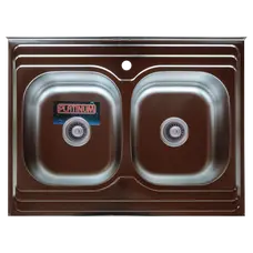 Кухонна мийка з нержавіючої сталі Platinum 8060D ПОЛИРУВАННЯ 0,6 / 160