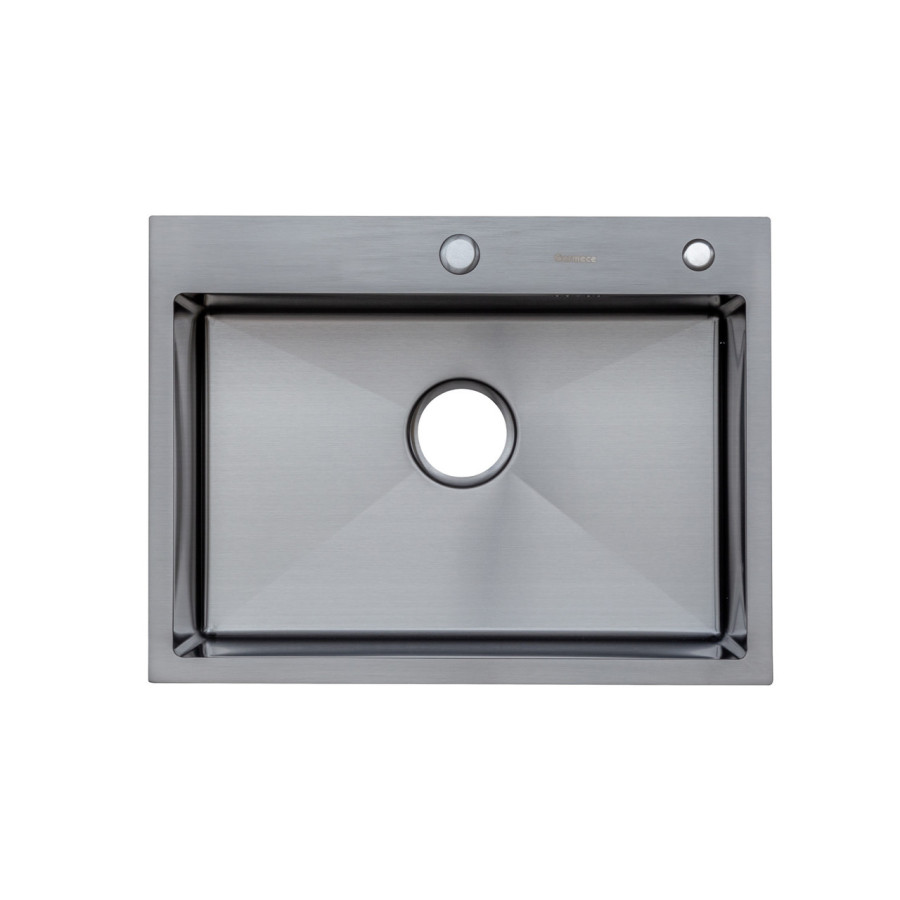 Кухонная мойка Platinum Handmade PVD черная 60 * 45/220 3,0 / 1,5 мм корзина и дозатор в комплекте