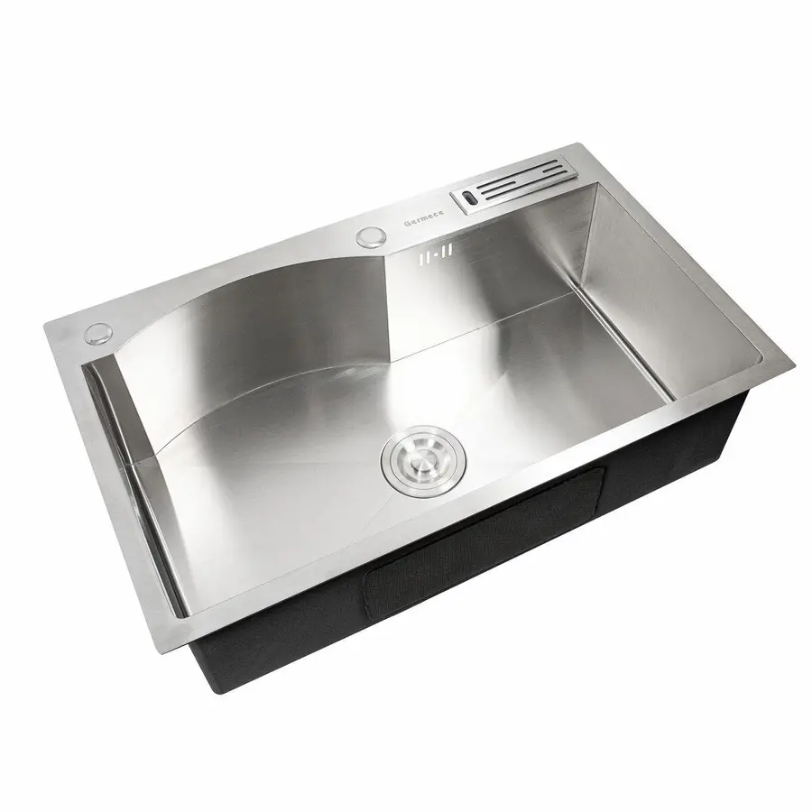 Кухонная мойка Platinum Handmade 75 * 46/230 с подставкой для ножей HD-D007