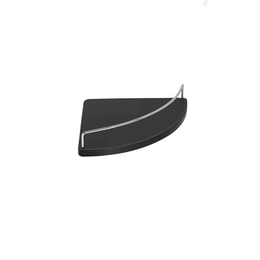 Полочка угловая в ванную комнату Germece 364В, черный цвет