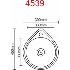 Кухонна мийка з нержавіючої сталі Platinum 4539 ПОЛИРОВКА 0,6 / 170