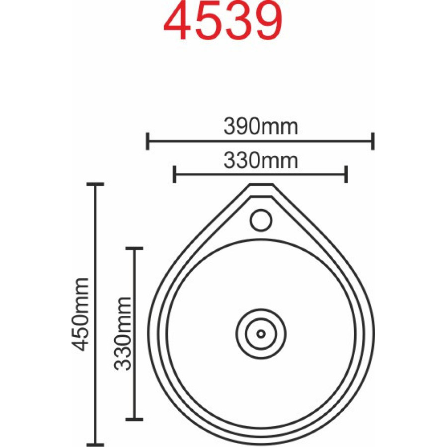 Кухонная мойка из нержавеющей стали Platinum 4539 ПОЛИРОВКА 0,6 / 170