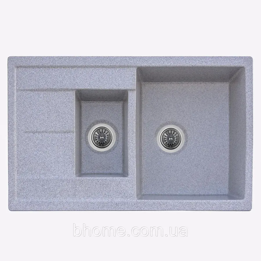 Гранітна мийка для кухні Platinum 7850W KESSAN глянець Сіра