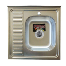 Кухонна мийка з нержавіючої сталі Platinum 6060 L САТИН 0,5 / 160