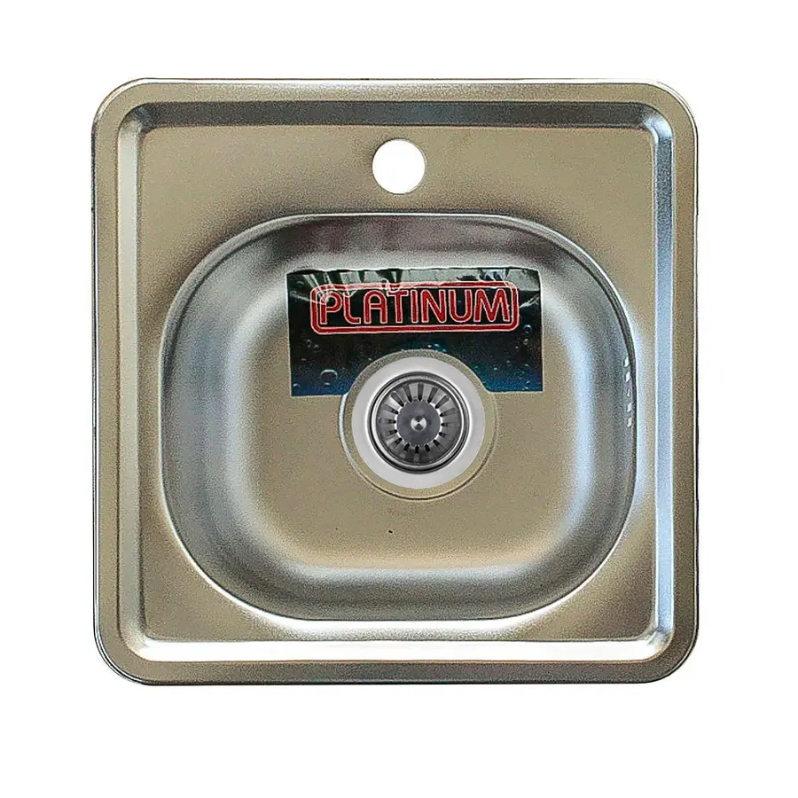 Кухонна мийка з нержавіючої сталі Platinum 3838 ПОЛИРОВАНА 0,6 / 160