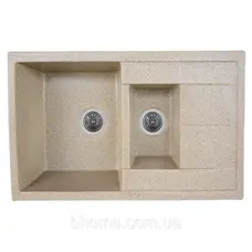 Гранітна мийка для кухні Platinum 7850W KESSAN глянець Карамель