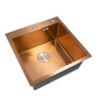 Кухонная мойка Platinum Handmade PVD бронза 50 * 50/220 3,0 / 1,5 мм корзина и дозатор в комплекте