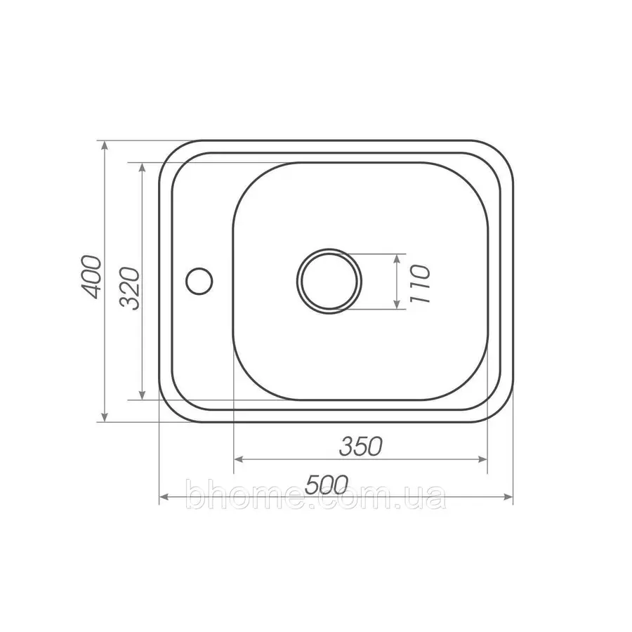 Гранитная мойка для кухни Platinum 4050 RUBY глянец Графит