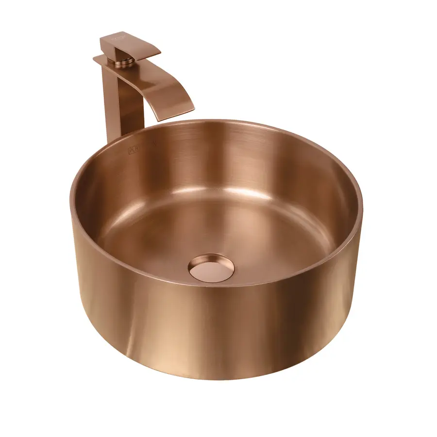 Умивальник Platinum Handmade PVD мідний 380 * 380