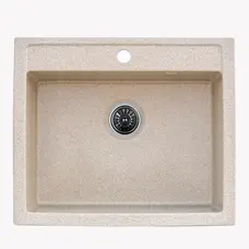 Гранитная мойка для кухни Platinum 5850 IRENA глянец Бежевый