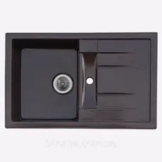 Гранітна мийка для кухні Platinum 7850 PRETSO глянець Шоколад