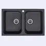 Гранітна мийка для кухні Platinum 7648W TWIN глянець Чорна