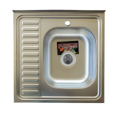 Кухонна мийка з нержавіючої сталі Platinum 6060 R САТИН 0,5 / 160