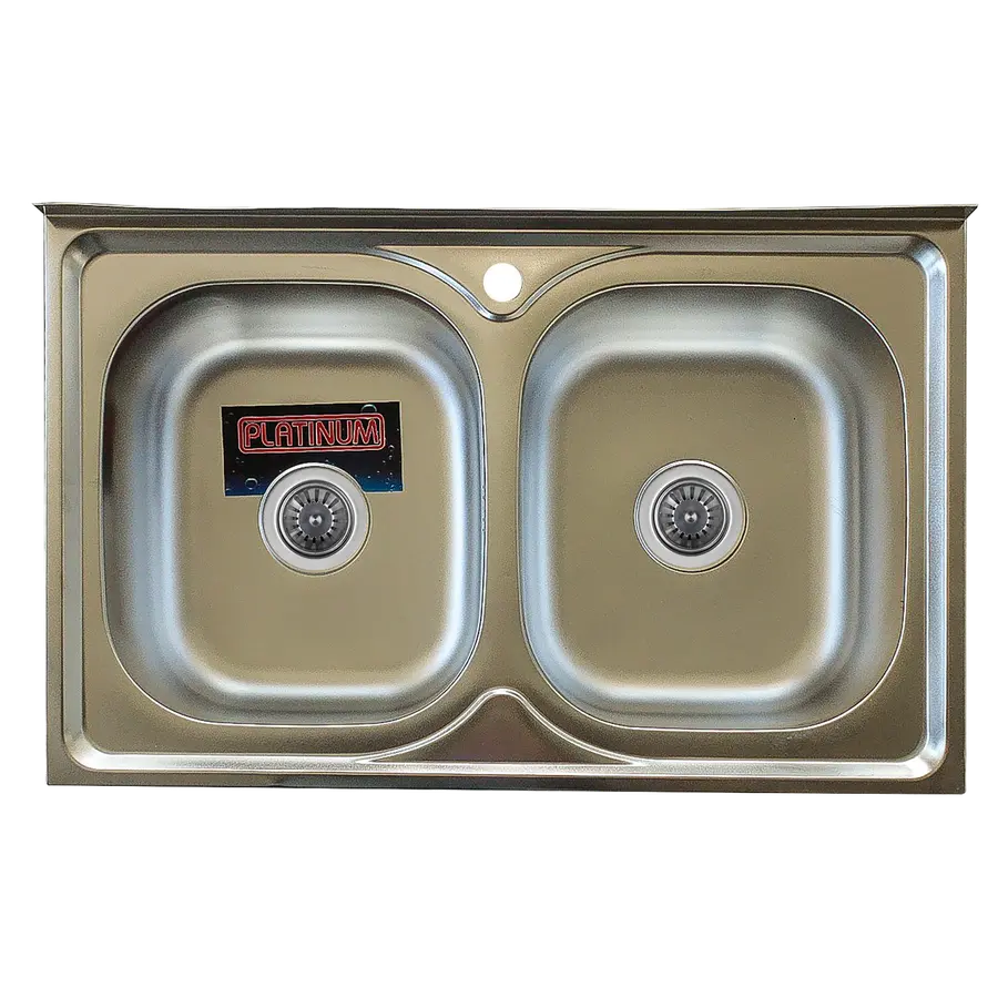 Кухонна мийка з нержавіючої сталі Platinum 8050D САТІН 0,7 / 180