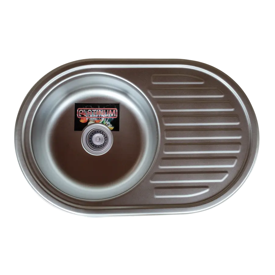 Кухонна мийка з нержавіючої сталі Platinum 7750 ДЕКОР 0,8 / 180