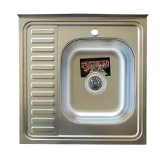 Кухонная мойка из нержавеющей стали Platinum 6060 R ДЕКОР 0,7 / 160