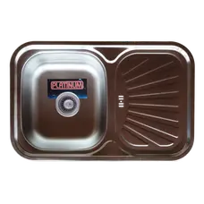 Кухонна мийка з нержавіючої сталі Platinum 7549 ДЕКОР 0,8 / 180