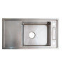 Кухонная мойка Platinum Handmade 80 * 43/230 с подставкой для ножей HD-D008