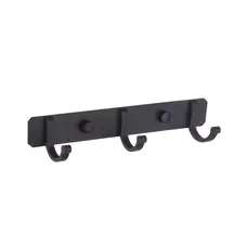 Держатель для полотенец на 3 крючки черный Germece 5516-3 PL, алюминий