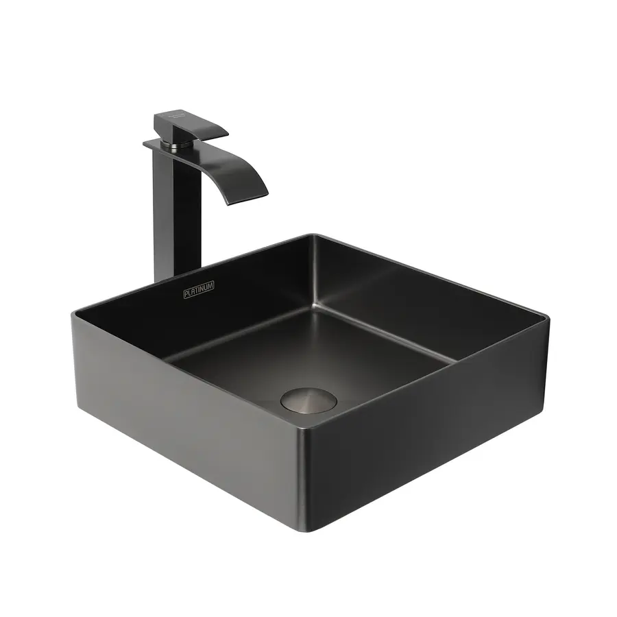 Умивальник Platinum Handmade PVD чорний 400 * 400